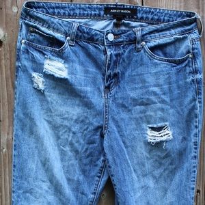 Ashley Mason Frayed Hem High-rise Jeans